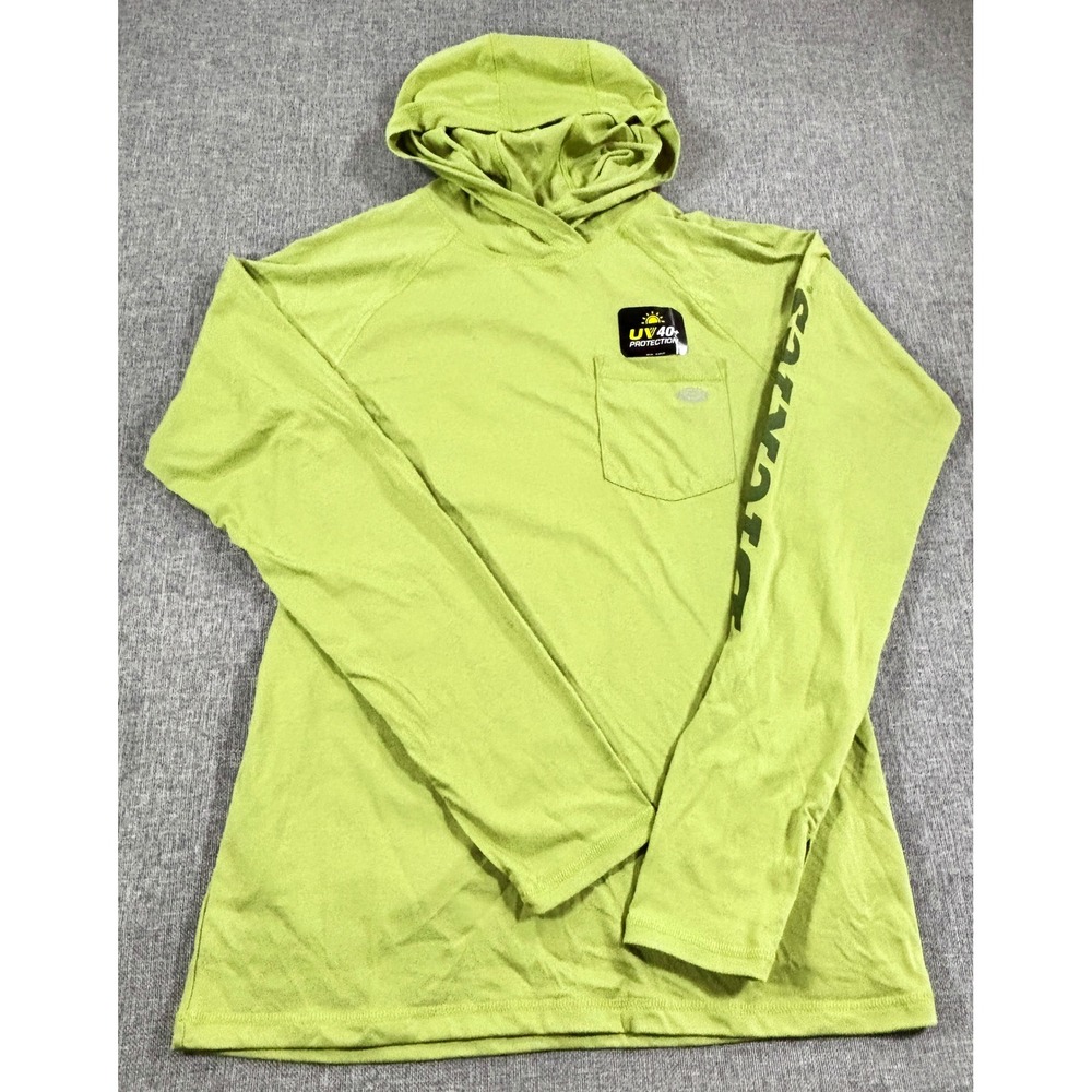 Dickies Mens Temp-iQ Performance Hoodie S Lime Green UV 40+ Long Sleeve Pocket